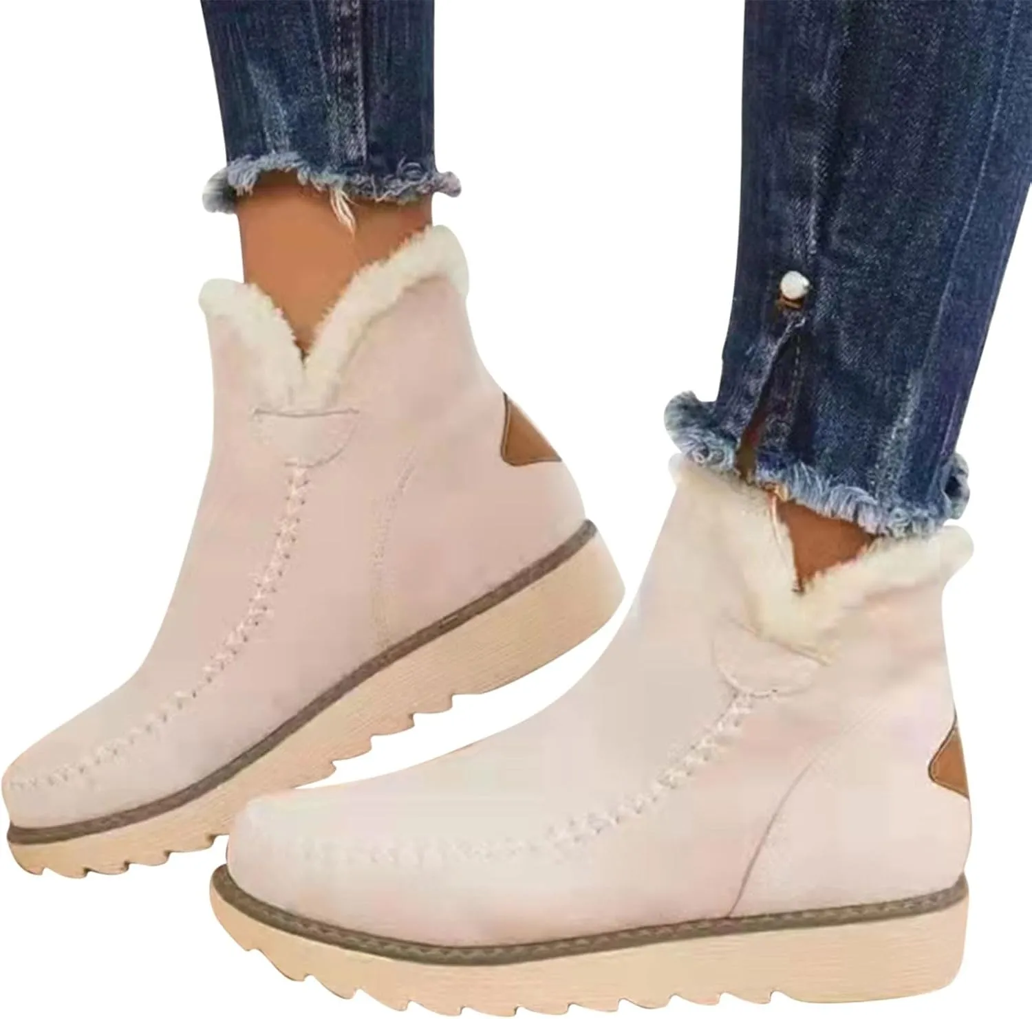 2023 New Women Winter Non-Slip Waterproof Snow Plush Ankle Boots Snow Boots Women Black Winter White Booties for Women Outdoor Boots Women Warm Botas Termicas Para Mujer Frio