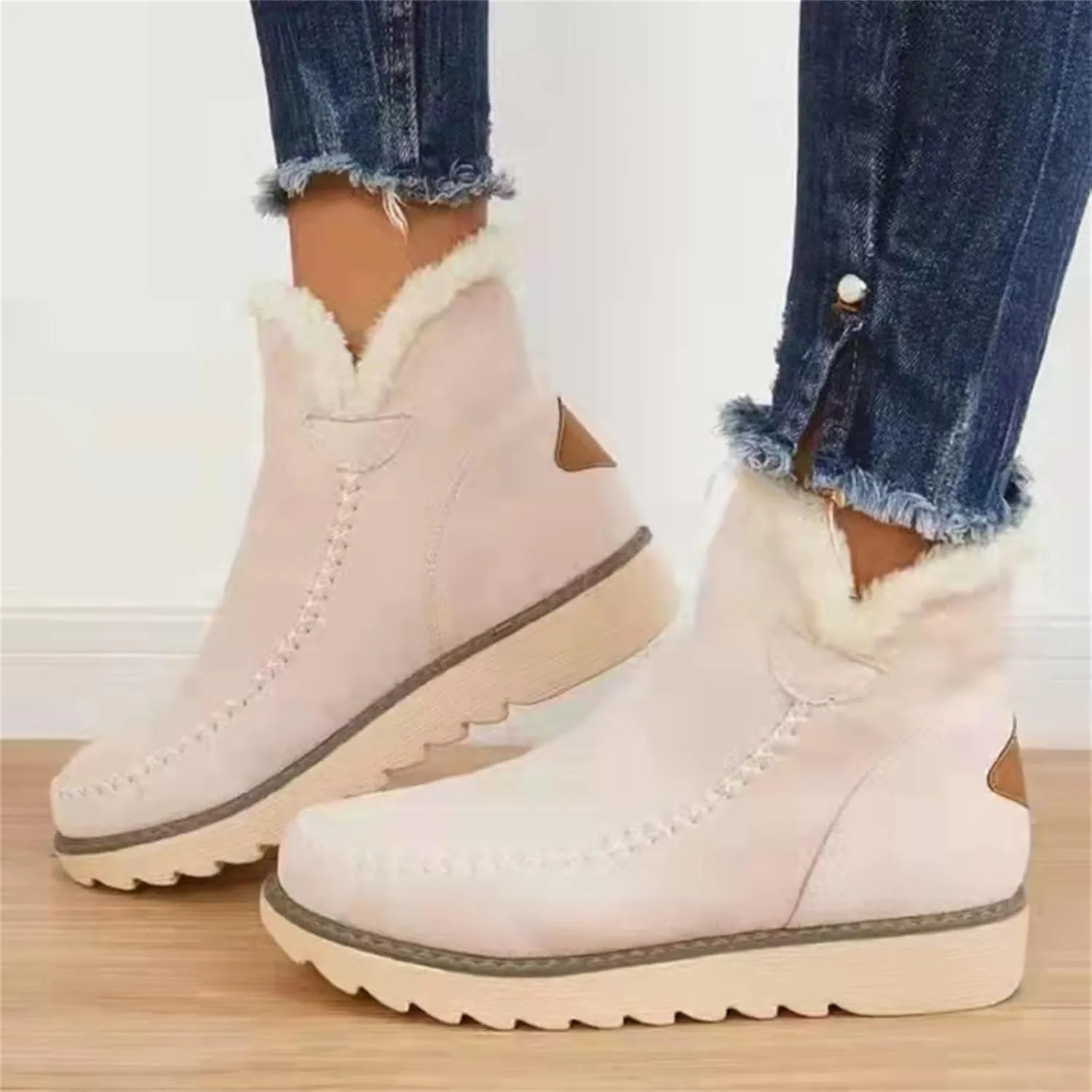 2023 New Women Winter Non-Slip Waterproof Snow Plush Ankle Boots Snow Boots Women Black Winter White Booties for Women Outdoor Boots Women Warm Botas Termicas Para Mujer Frio