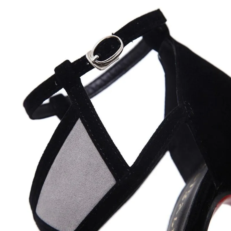 Art Deco Open-Toe Stiletto Heel Sandal