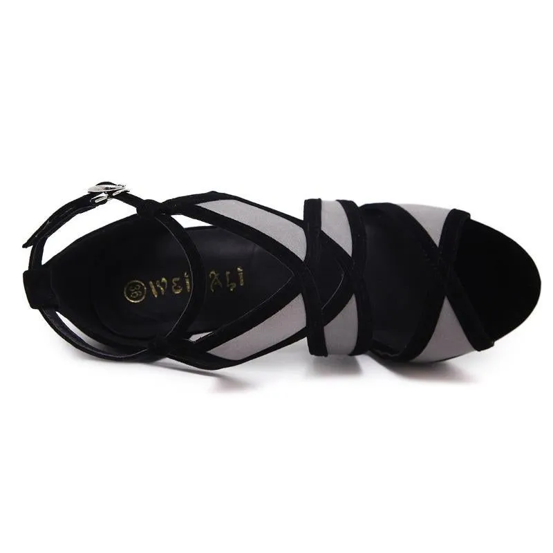 Art Deco Open-Toe Stiletto Heel Sandal
