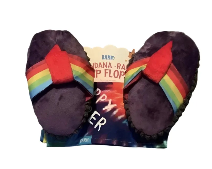 Bark Box Yippy Flops Only Crinkle Squeak and Plush Dog Toy