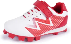 Baseball Cleats for Kids - Unisex-Child Rubber Molded Softball Cleat - Boys Girls Outdoor Athletic Shoes