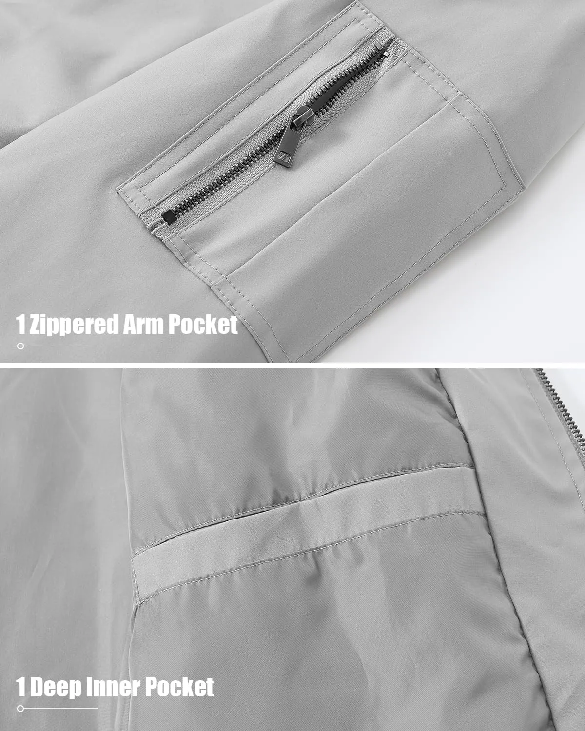 BGOWATU Men's Bomber Jacket Lightweight Windbreaker Jacket for Men Casual Fall Coat