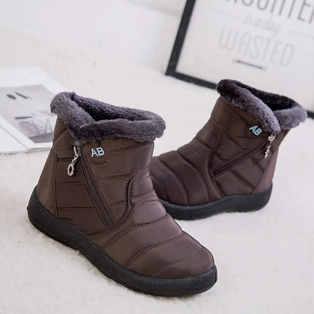 Black Winter Boots for Women Short Non Slip Winter Boots for Women Waterproof Snow Boots Winter Waterproof Slip Resistant Waterproof Work Boots for Women Winter Dress Boot for Women 2023