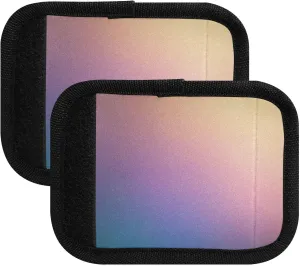 Blue Pink Lilac Yellow Gradient Luggage Handle Wrap 2 Pack, Handle Grip Luggage Identifier Handle Covers for Suitcase, Carry On, Backpacks