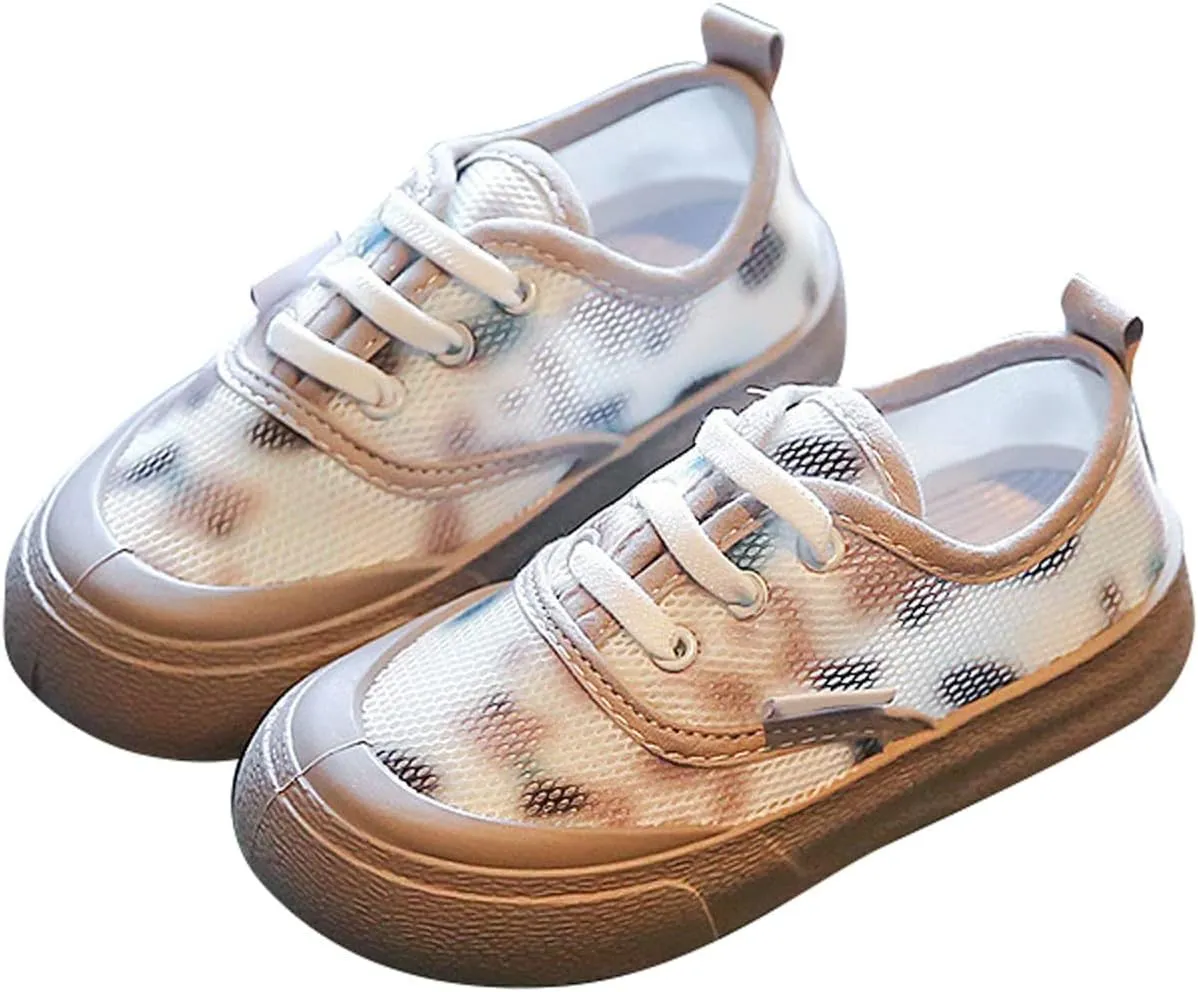 Boy's Girl's Toddlers Canvas Sneakers Lace Up Lightweight Kids Sneakers Casual Walking Running Shoes for Baby Sandals