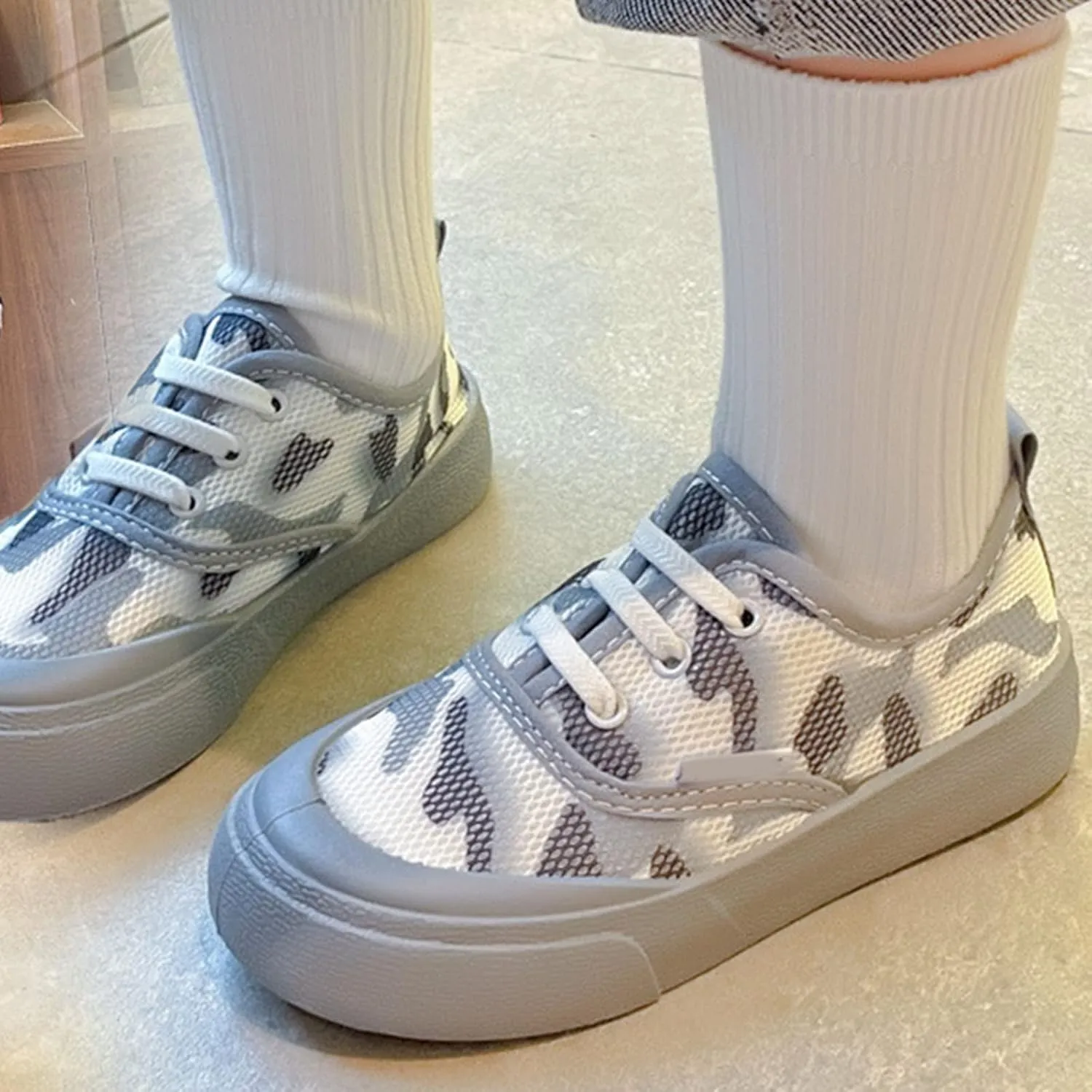 Boy's Girl's Toddlers Canvas Sneakers Lace Up Lightweight Kids Sneakers Casual Walking Running Shoes for Baby Sandals