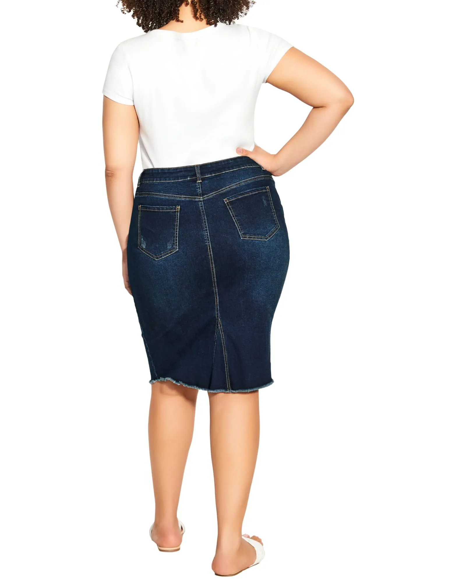 Breanne Denim Skirt | Dark Wash
