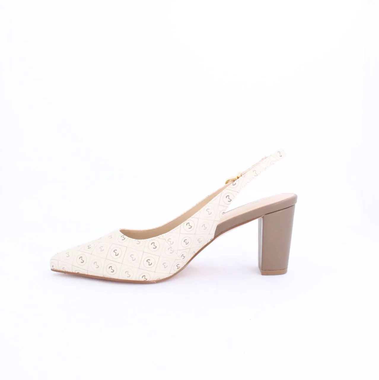 BROSSA Slingback Heels-WHITE/OFF WHITE