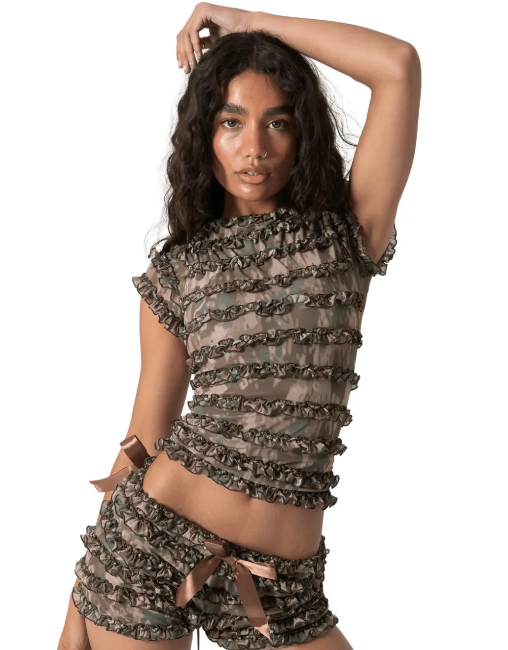 Bye Bambi - Amelia Ruffle Set in Camo