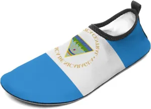 Calculay Nicaragua Flag Water Shoes, Beach Shoes for Men and Women, Swimming Pool Yoga, Surfing Sneakers