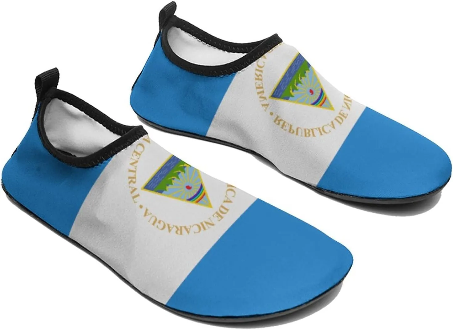 Calculay Nicaragua Flag Water Shoes, Beach Shoes for Men and Women, Swimming Pool Yoga, Surfing Sneakers