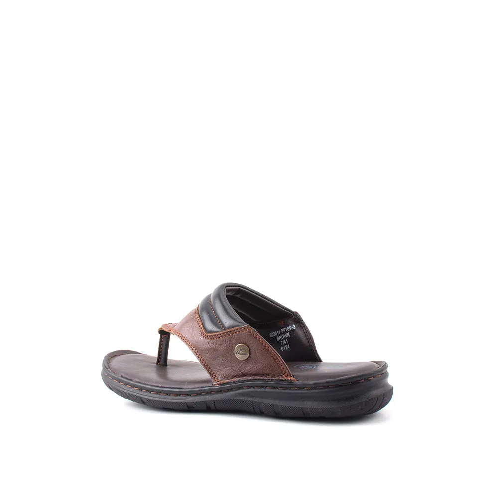 camel active Leather Open Toe Sandals Men Brown KINGLEY-892411-FF1SV-3