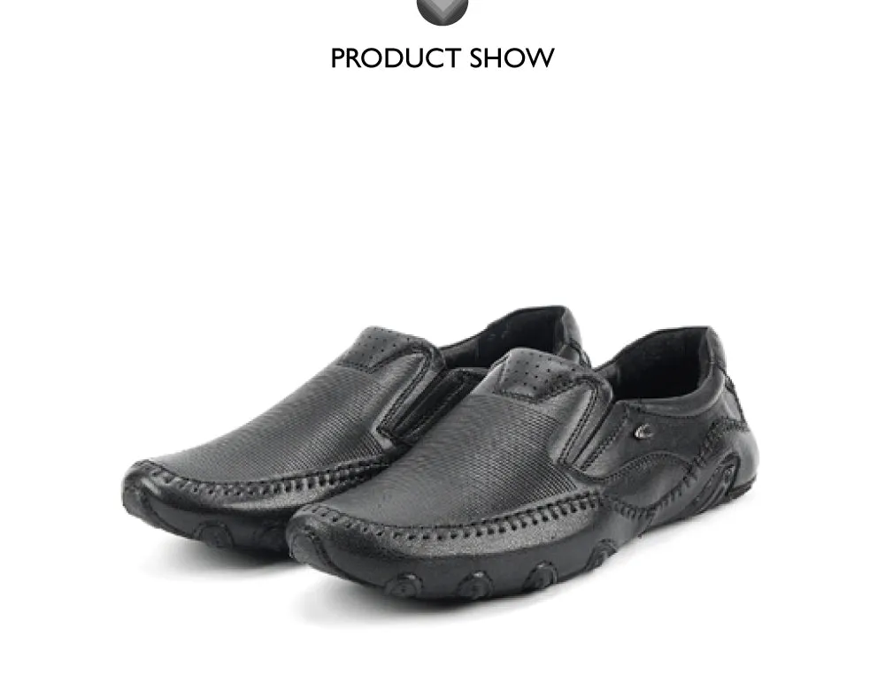 camel active Leather Slip On Shoes Men  Black REMIZ II-872503-AM2SV-1
