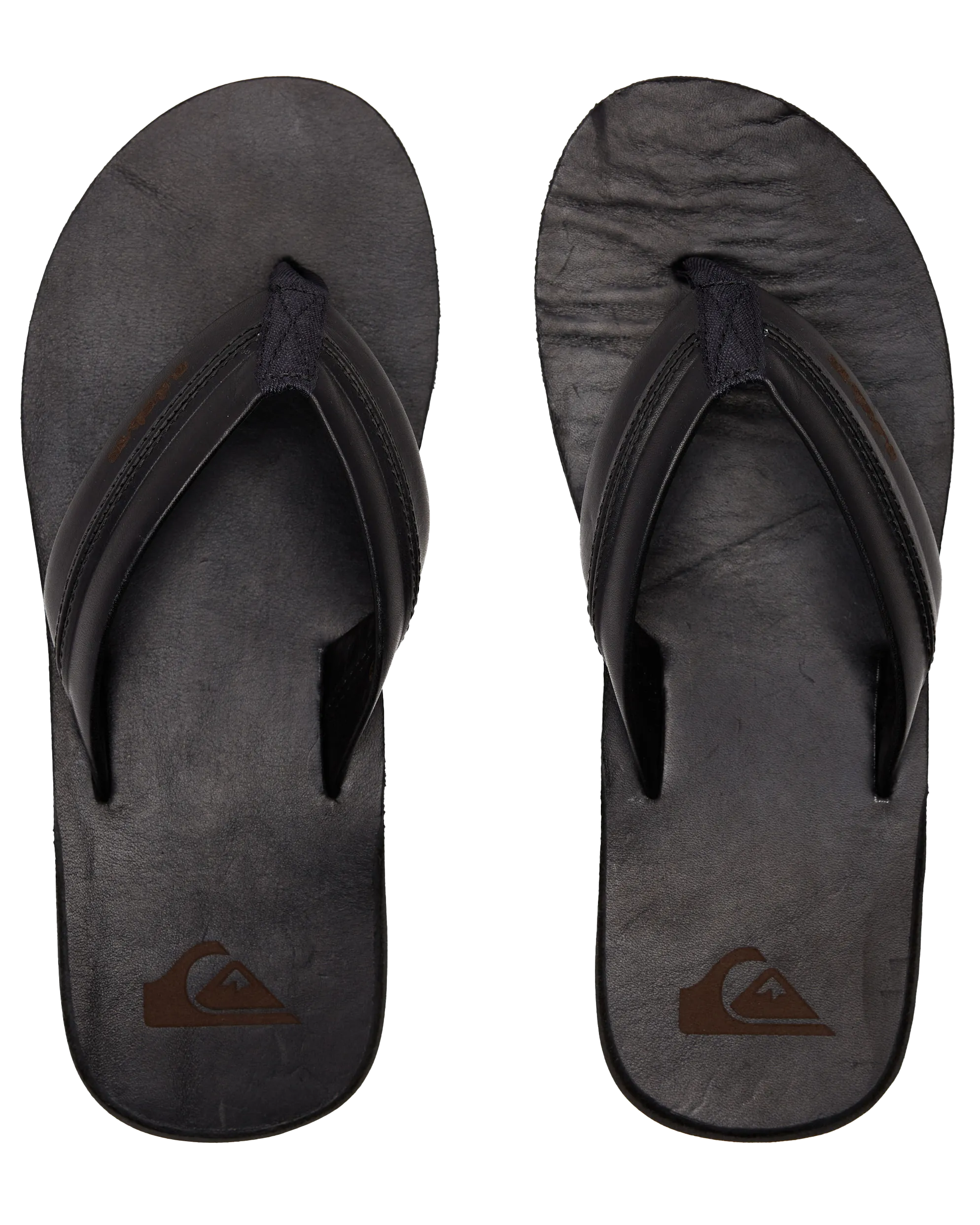 Carver Natural Flip Flops in Black & Brown