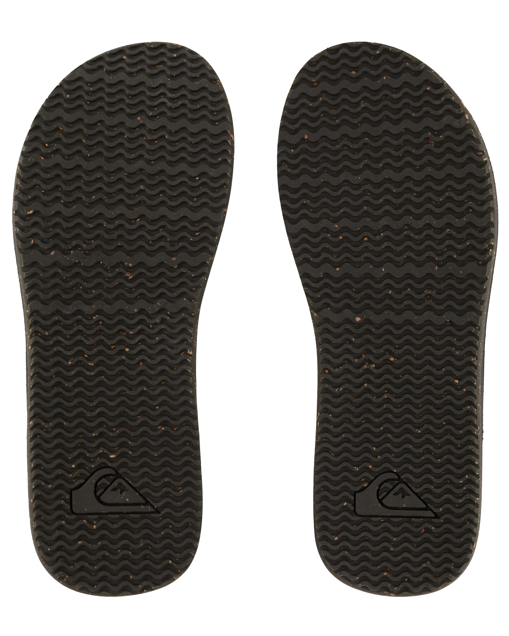 Carver Natural Flip Flops in Black & Brown