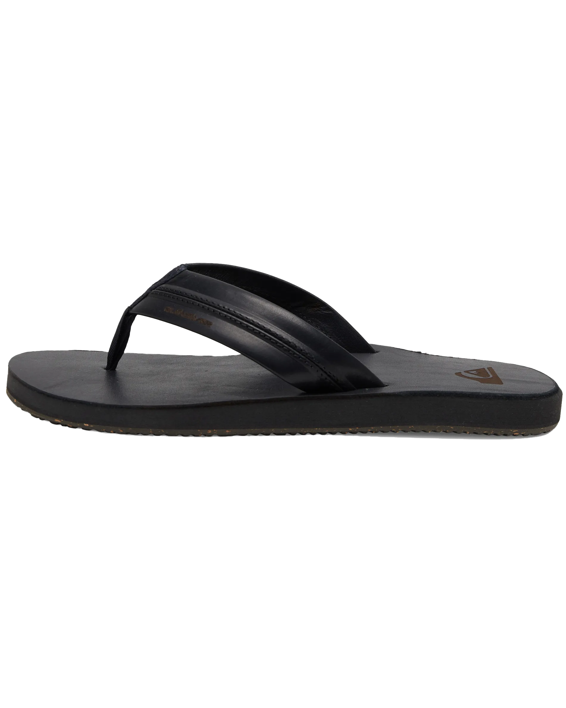 Carver Natural Flip Flops in Black & Brown
