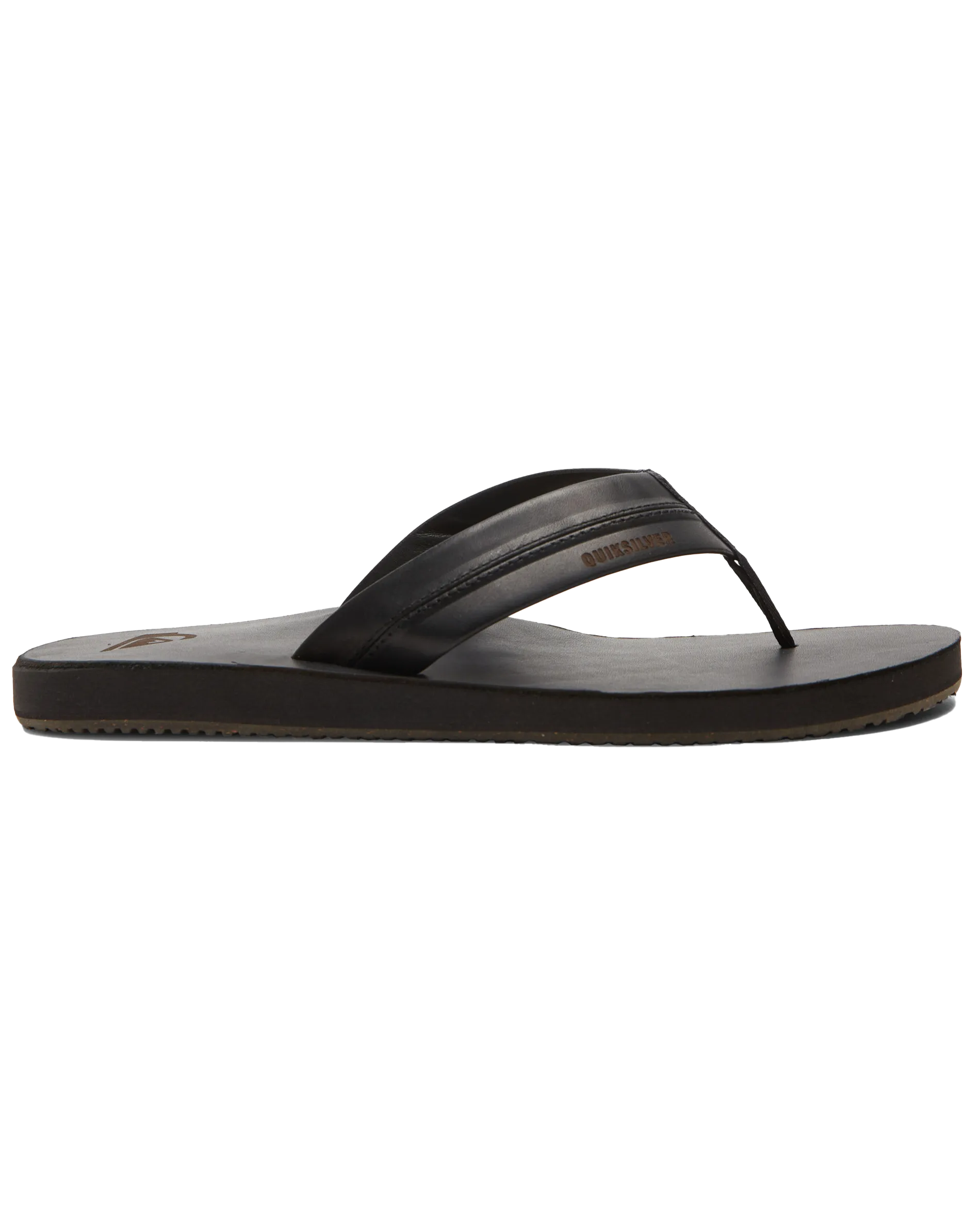 Carver Natural Flip Flops in Black & Brown