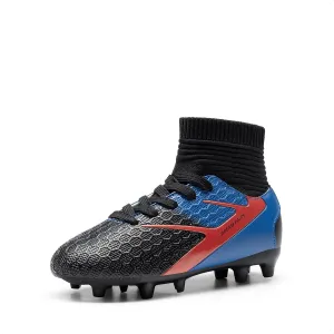 DREAM PAIRS Boys Girls Soccer Cleats Youth Firm Groud Outdoor Sport Athletic High Top Football Shoes for Little/Big Kid