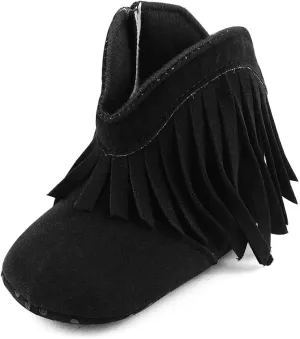 ESTAMICO Baby Girls' Cowboy Tassel Boots
