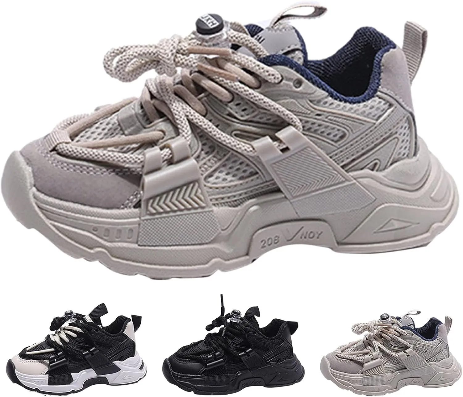 Fashion Spring Summer Children Sports Boys Run Shoes Flat Light Mesh Breathable Toddler Canvas Slip on Shoes Boys