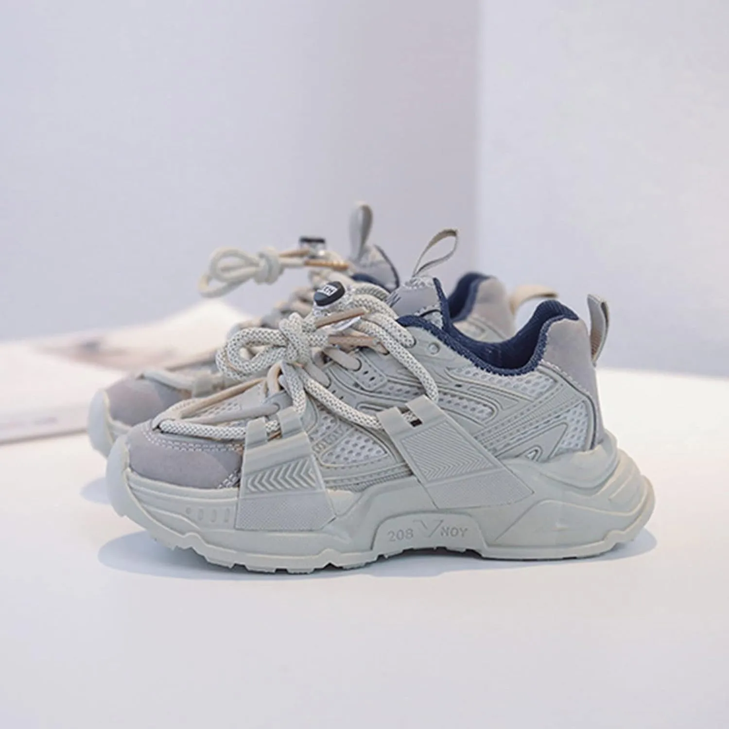 Fashion Spring Summer Children Sports Boys Run Shoes Flat Light Mesh Breathable Toddler Canvas Slip on Shoes Boys