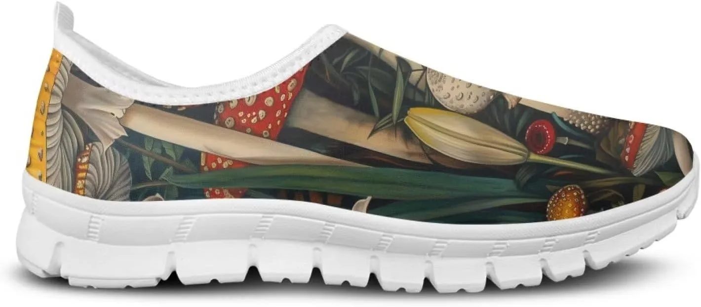 FOR U DESIGNS Shoes for Elderly Women Fall Prevention Comfortable Walking Shoes Non Slip Work Gym Running Shoes