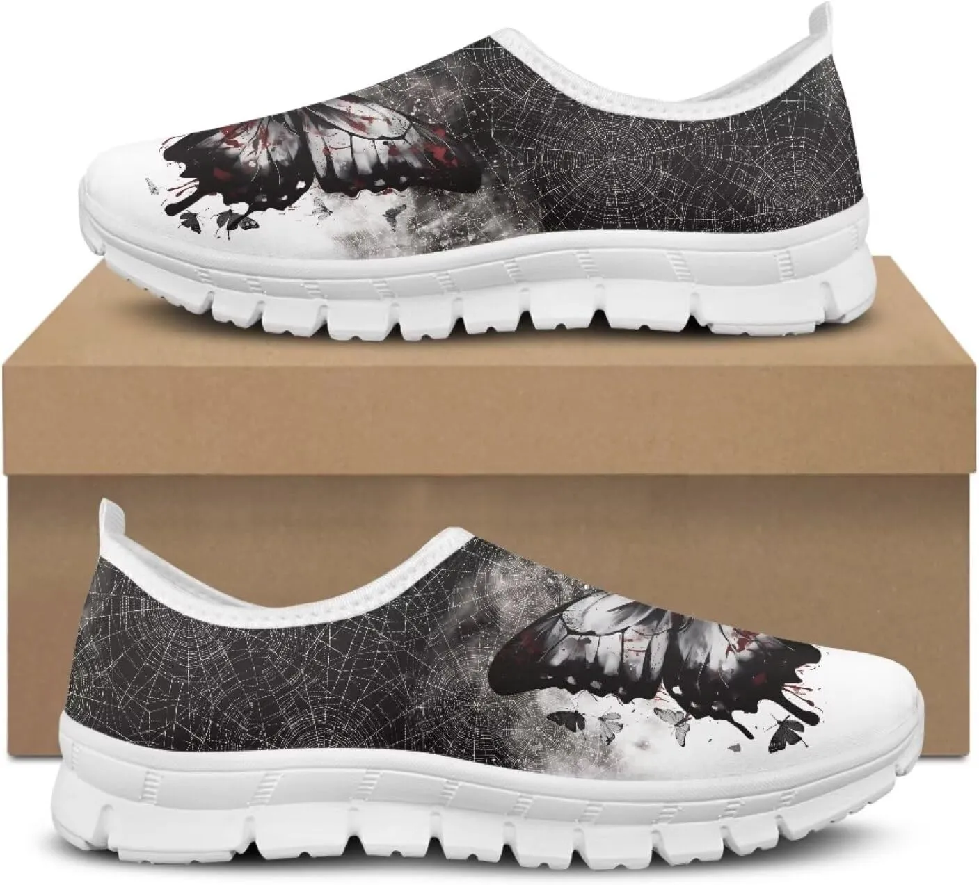 FOR U DESIGNS Shoes for Elderly Women Fall Prevention Comfortable Walking Shoes Non Slip Work Gym Running Shoes