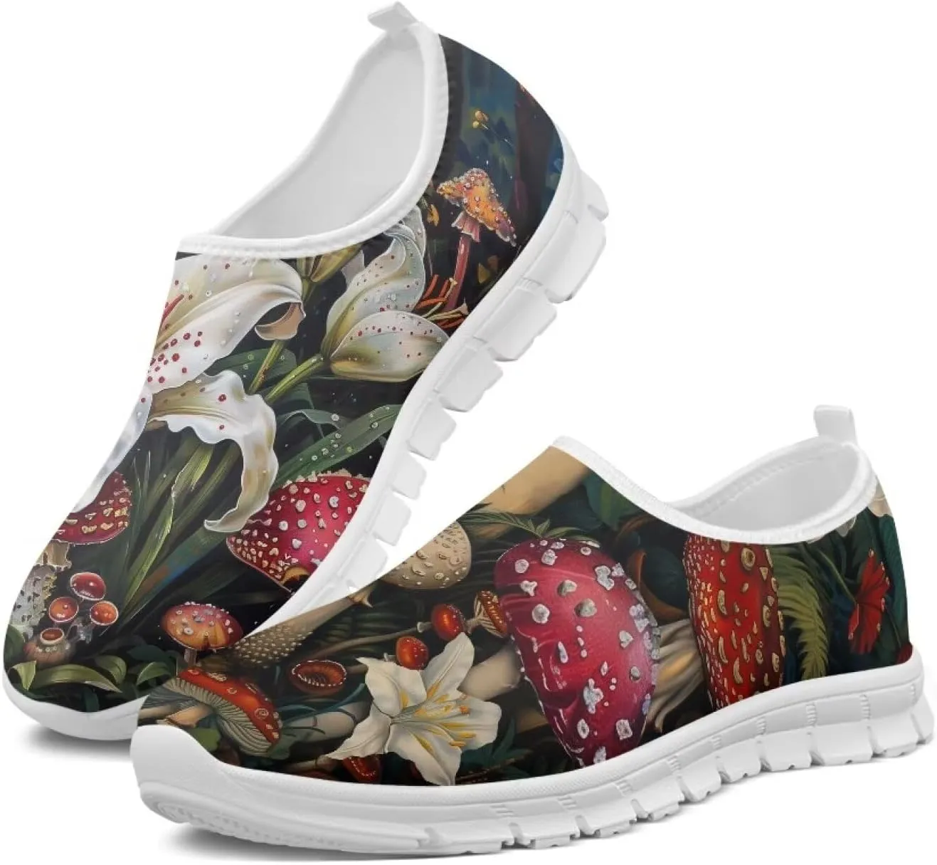 FOR U DESIGNS Shoes for Elderly Women Fall Prevention Comfortable Walking Shoes Non Slip Work Gym Running Shoes