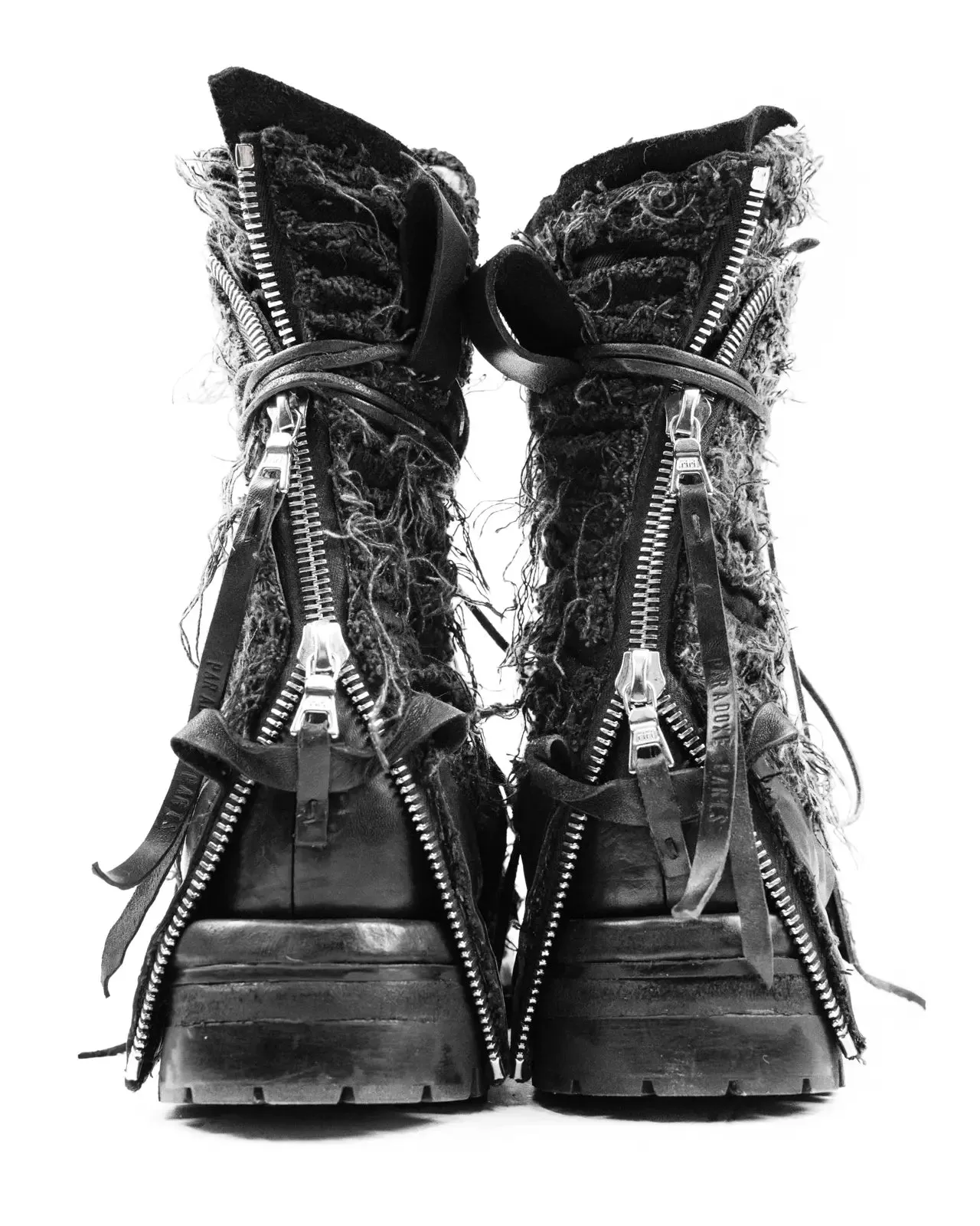FRACTURE HAIRY COMBAT BOOTS