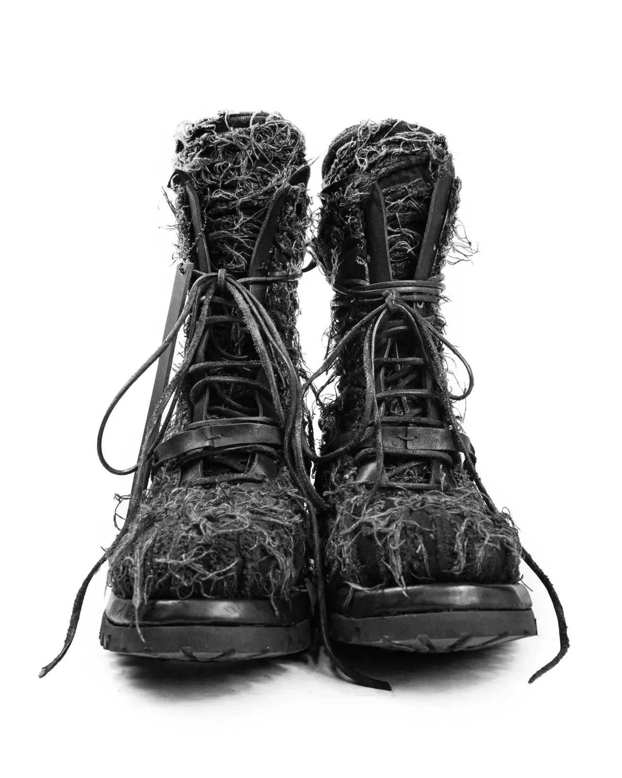 FRACTURE HAIRY COMBAT BOOTS