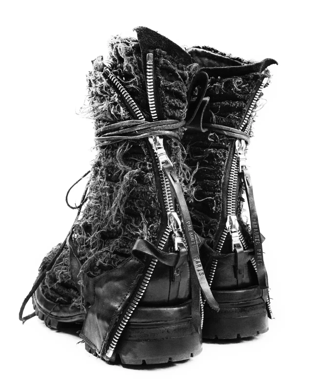 FRACTURE HAIRY COMBAT BOOTS