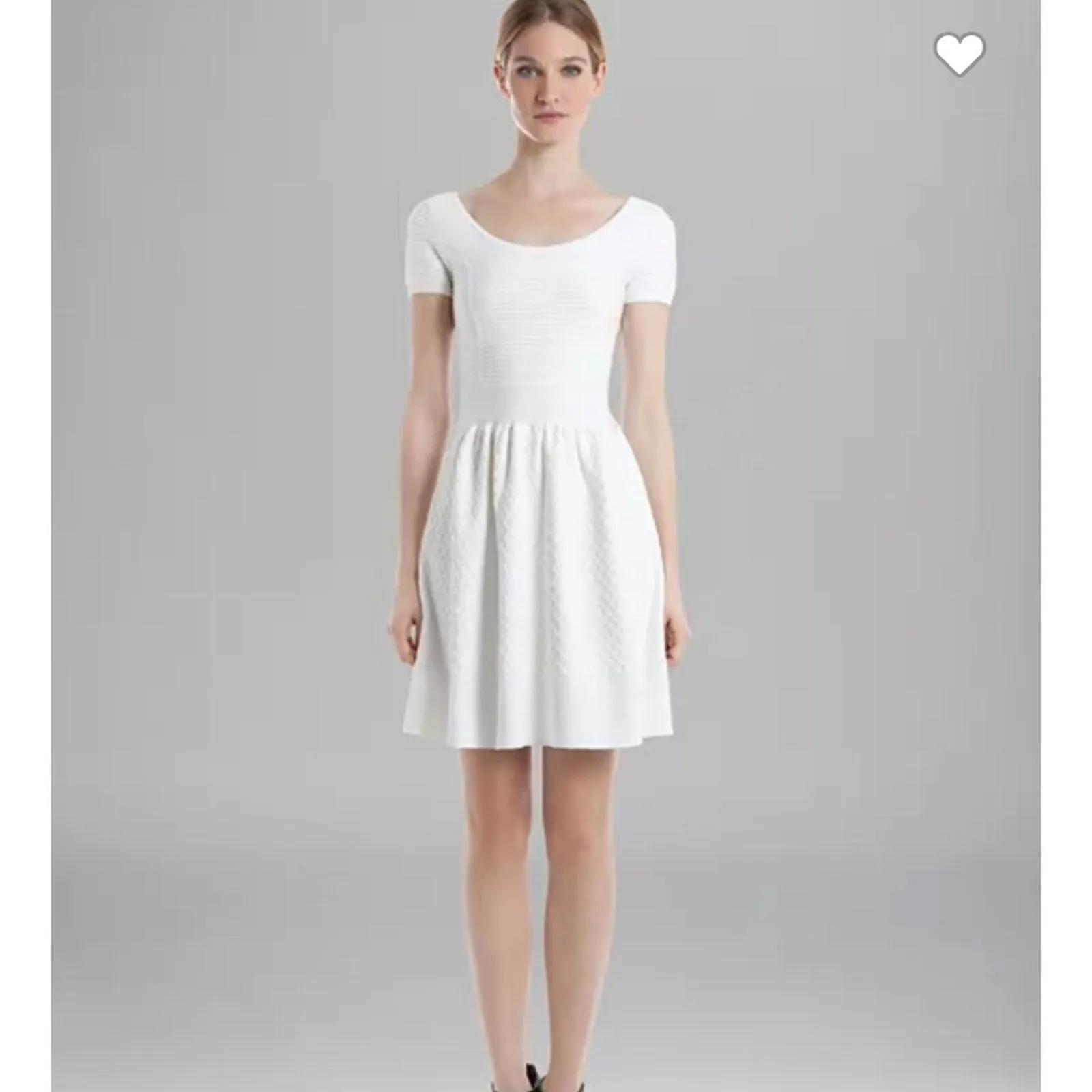 French Atmosphere White Skater Dress
