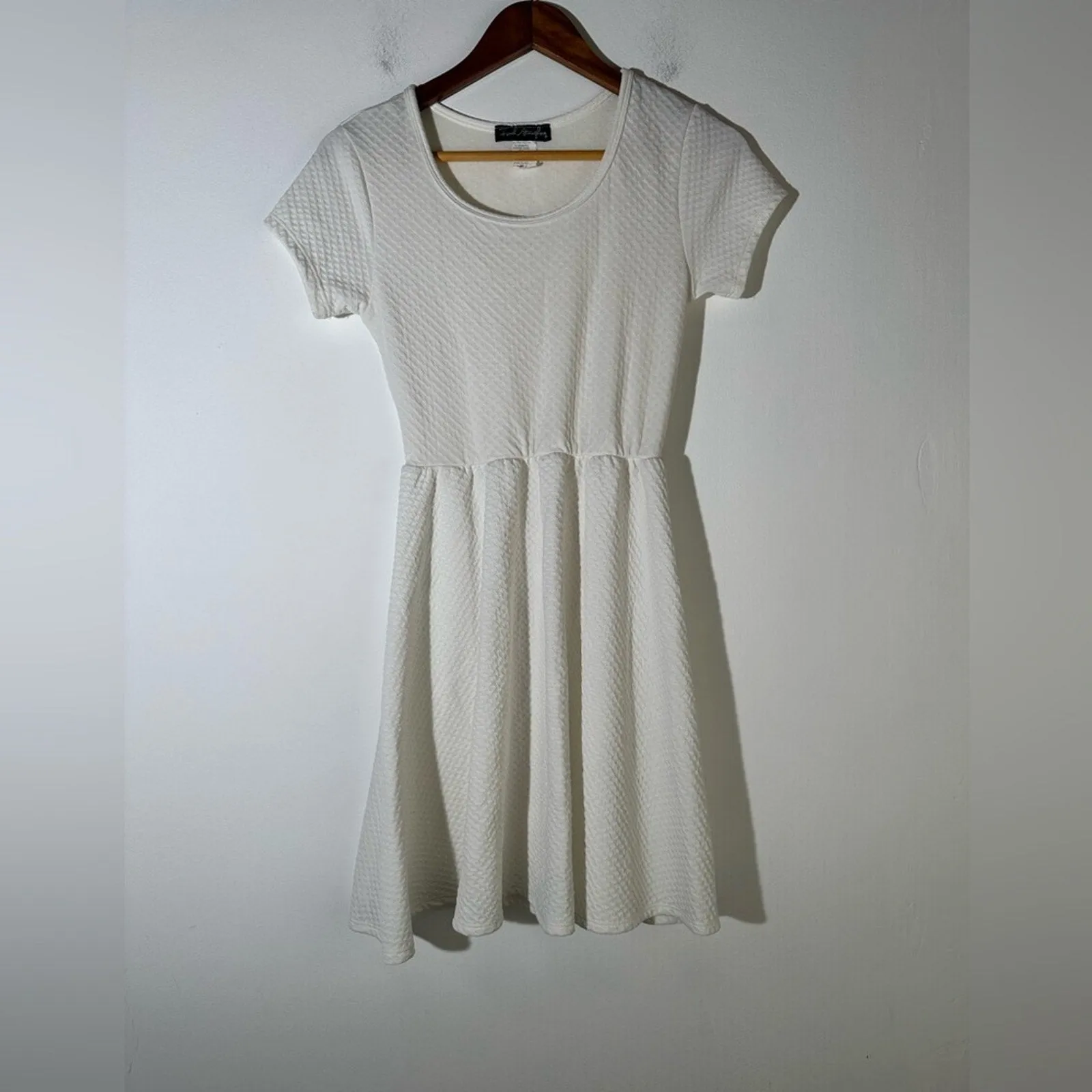 French Atmosphere White Skater Dress