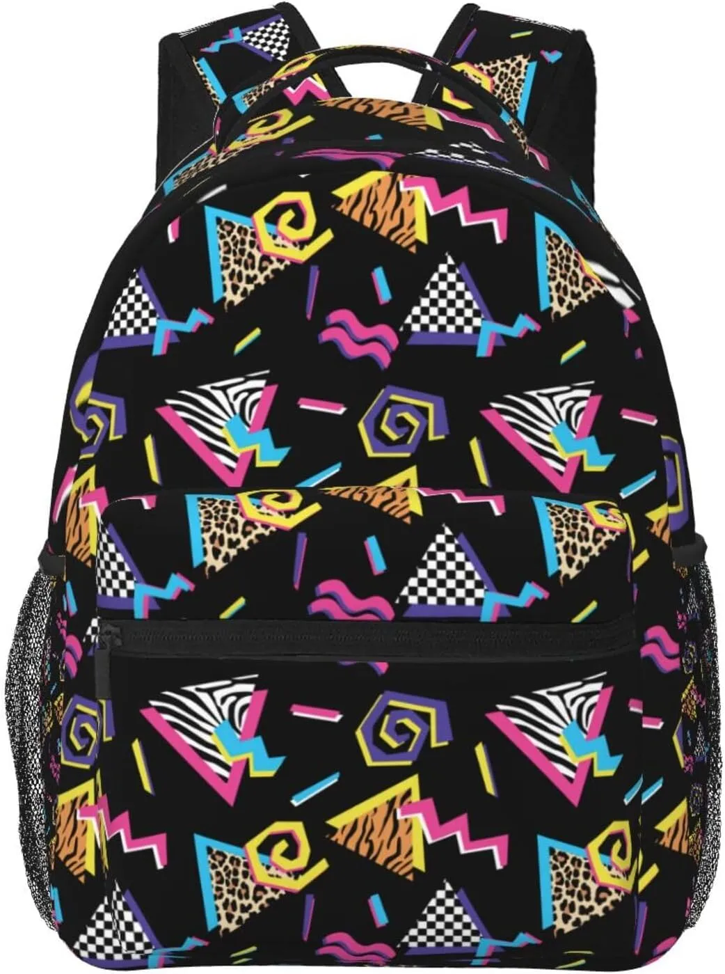 Funny 80S 90S Pattern Backpack Casual Hiking Camping Travel Backpacks Lightweight Daypack Bag Women Men Bookbag