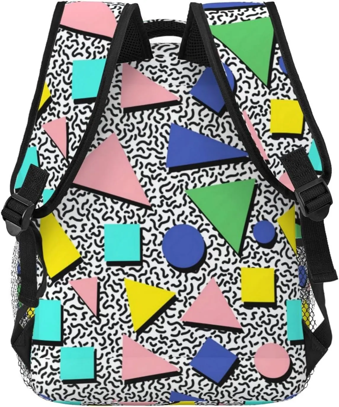 Funny 80S 90S Pattern Backpack Casual Hiking Camping Travel Backpacks Lightweight Daypack Bag Women Men Bookbag