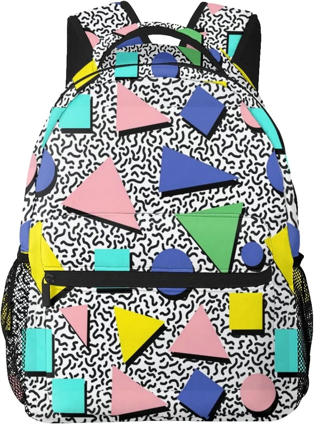 Funny 80S 90S Pattern Backpack Casual Hiking Camping Travel Backpacks Lightweight Daypack Bag Women Men Bookbag