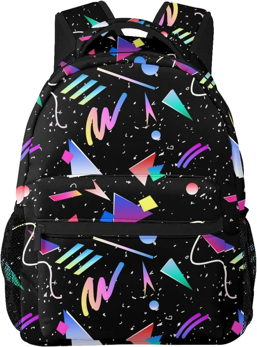 Funny 80S 90S Pattern Backpack Casual Hiking Camping Travel Backpacks Lightweight Daypack Bag Women Men Bookbag
