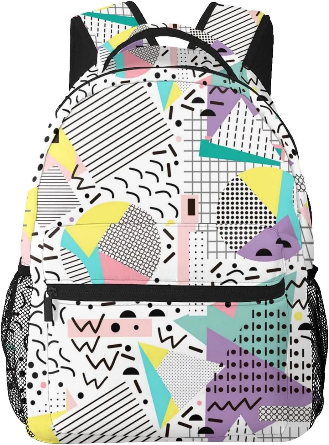 Funny 80S 90S Pattern Backpack Casual Hiking Camping Travel Backpacks Lightweight Daypack Bag Women Men Bookbag