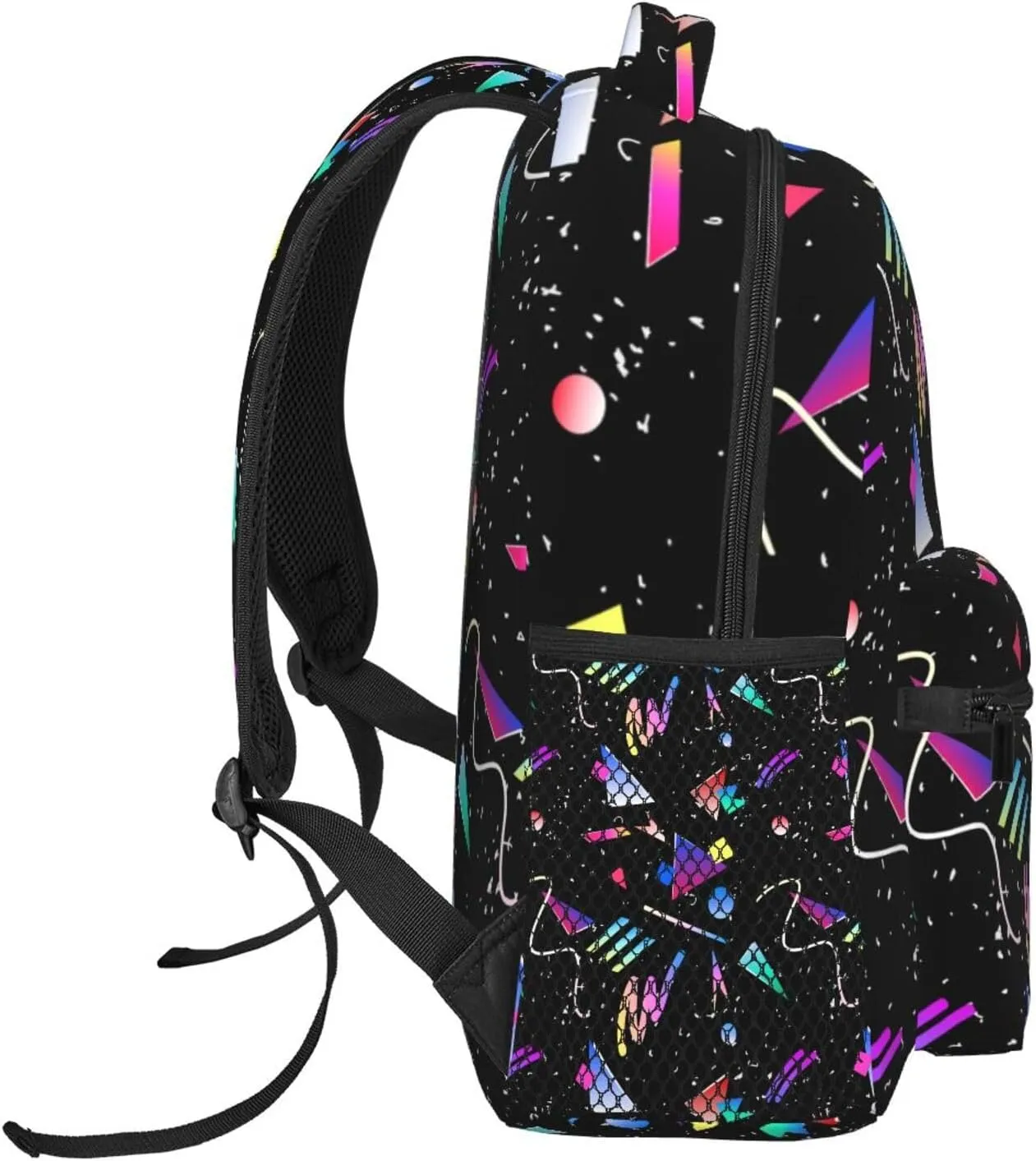 Funny 80S 90S Pattern Backpack Casual Hiking Camping Travel Backpacks Lightweight Daypack Bag Women Men Bookbag