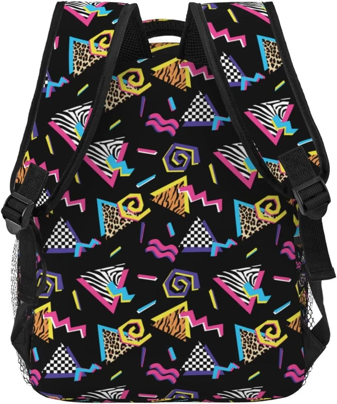 Funny 80S 90S Pattern Backpack Casual Hiking Camping Travel Backpacks Lightweight Daypack Bag Women Men Bookbag