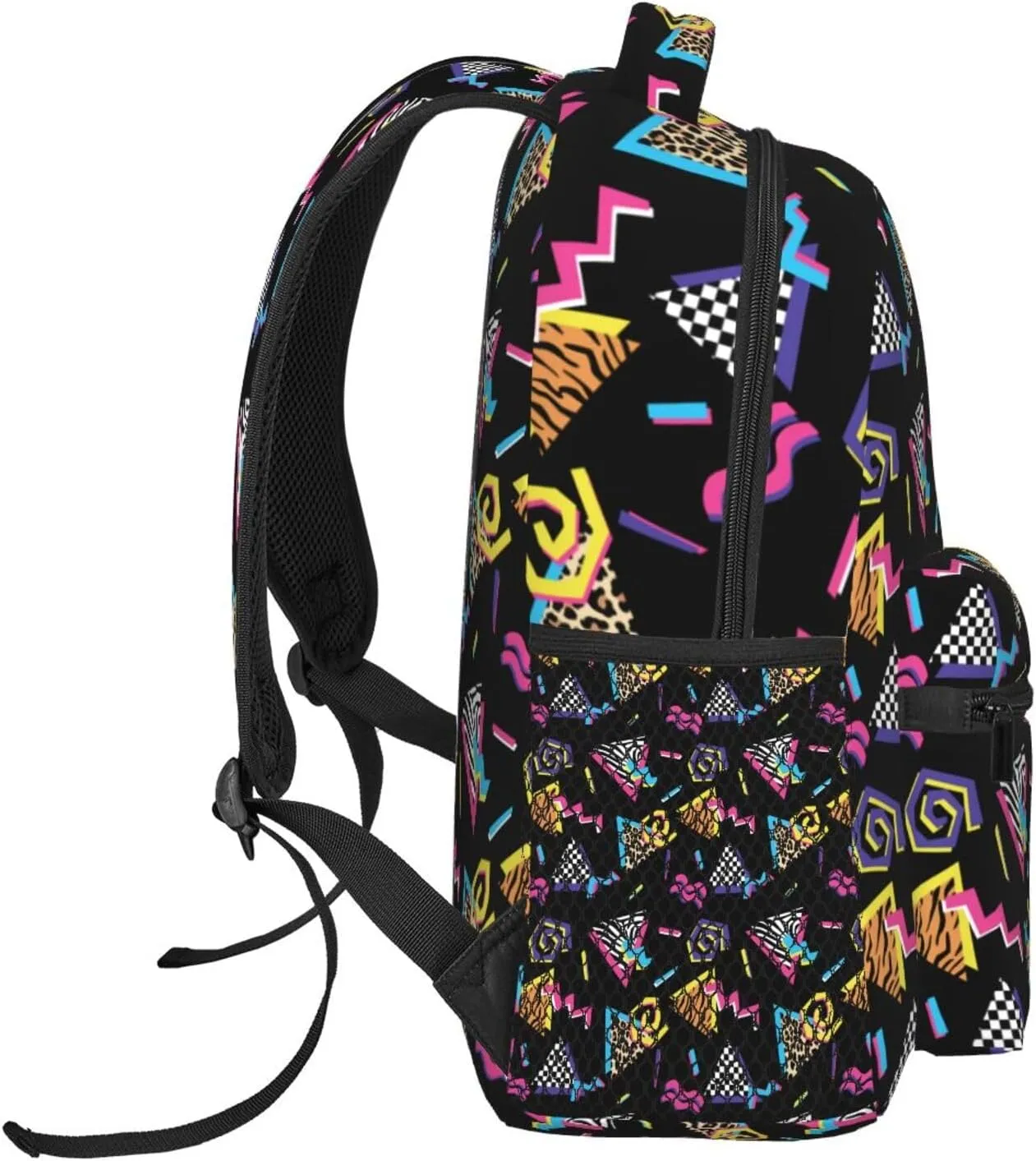 Funny 80S 90S Pattern Backpack Casual Hiking Camping Travel Backpacks Lightweight Daypack Bag Women Men Bookbag