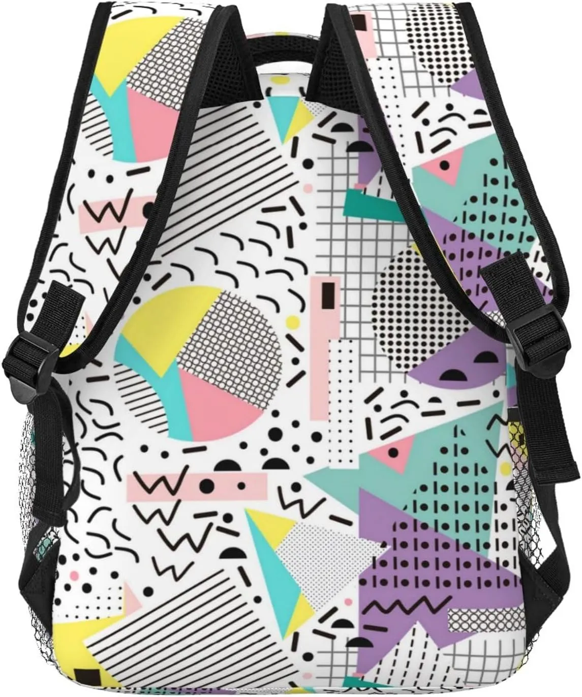 Funny 80S 90S Pattern Backpack Casual Hiking Camping Travel Backpacks Lightweight Daypack Bag Women Men Bookbag