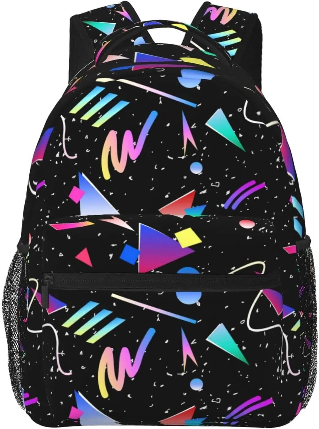 Funny 80S 90S Pattern Backpack Casual Hiking Camping Travel Backpacks Lightweight Daypack Bag Women Men Bookbag