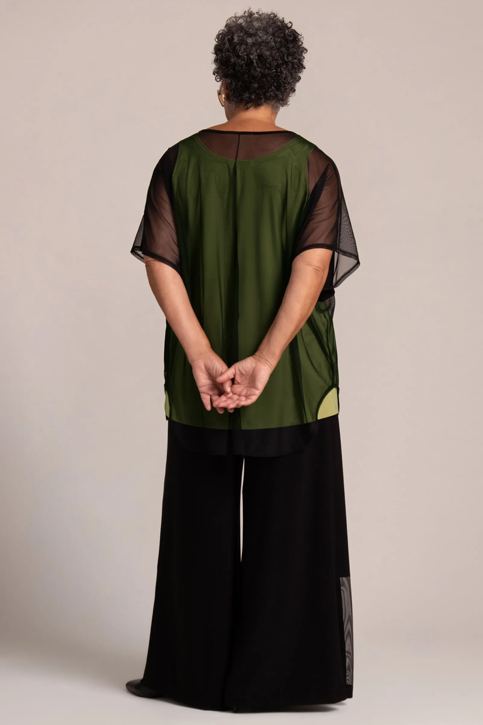 Fusion Split Back Tunic | Black