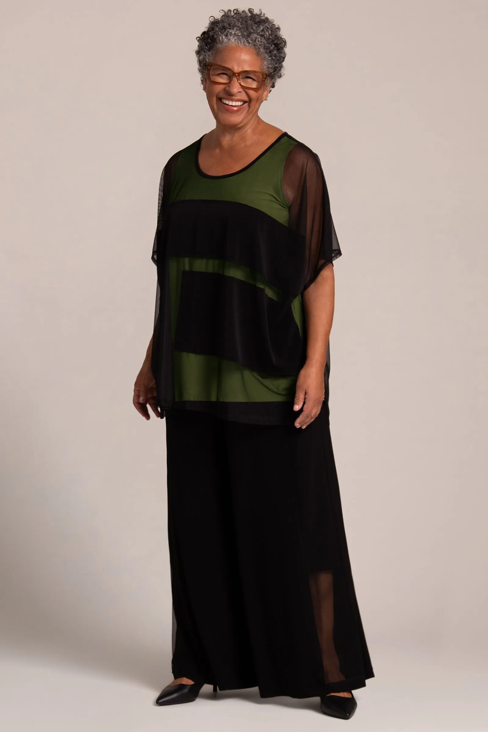 Fusion Split Back Tunic | Black