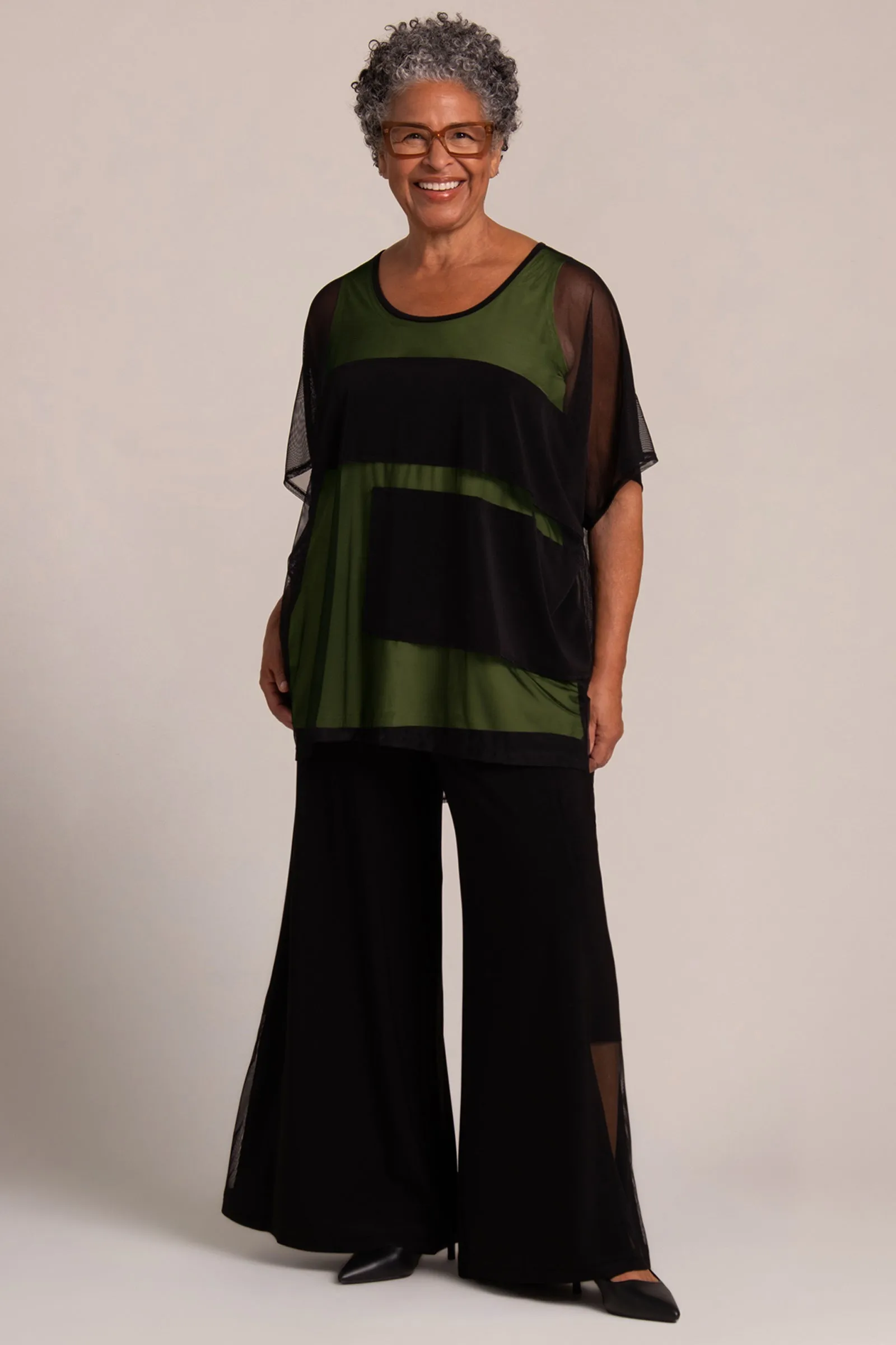 Fusion Split Back Tunic | Black