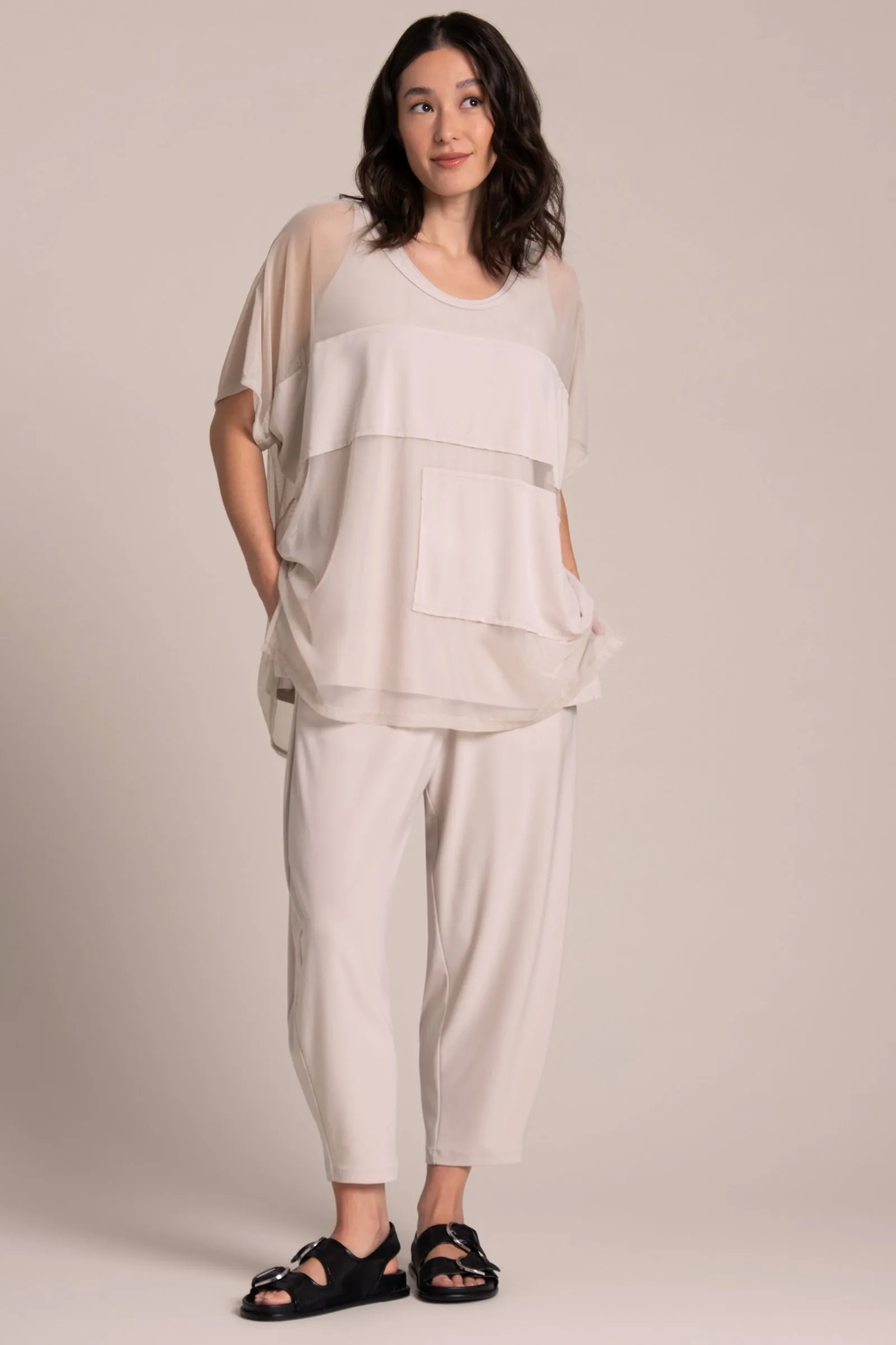 Fusion Split Back Tunic | Cashew