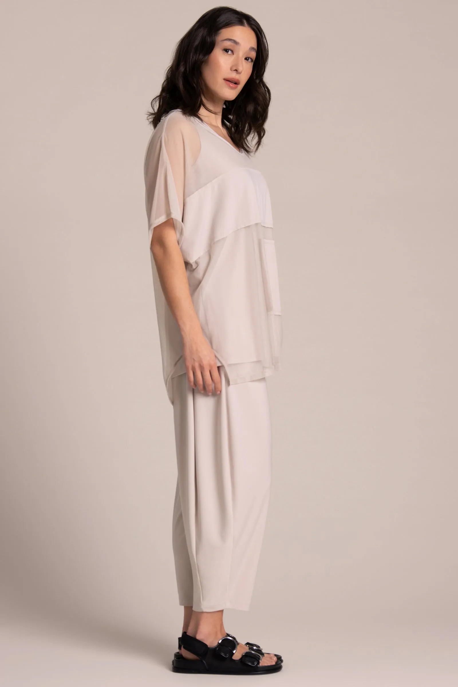 Fusion Split Back Tunic | Cashew