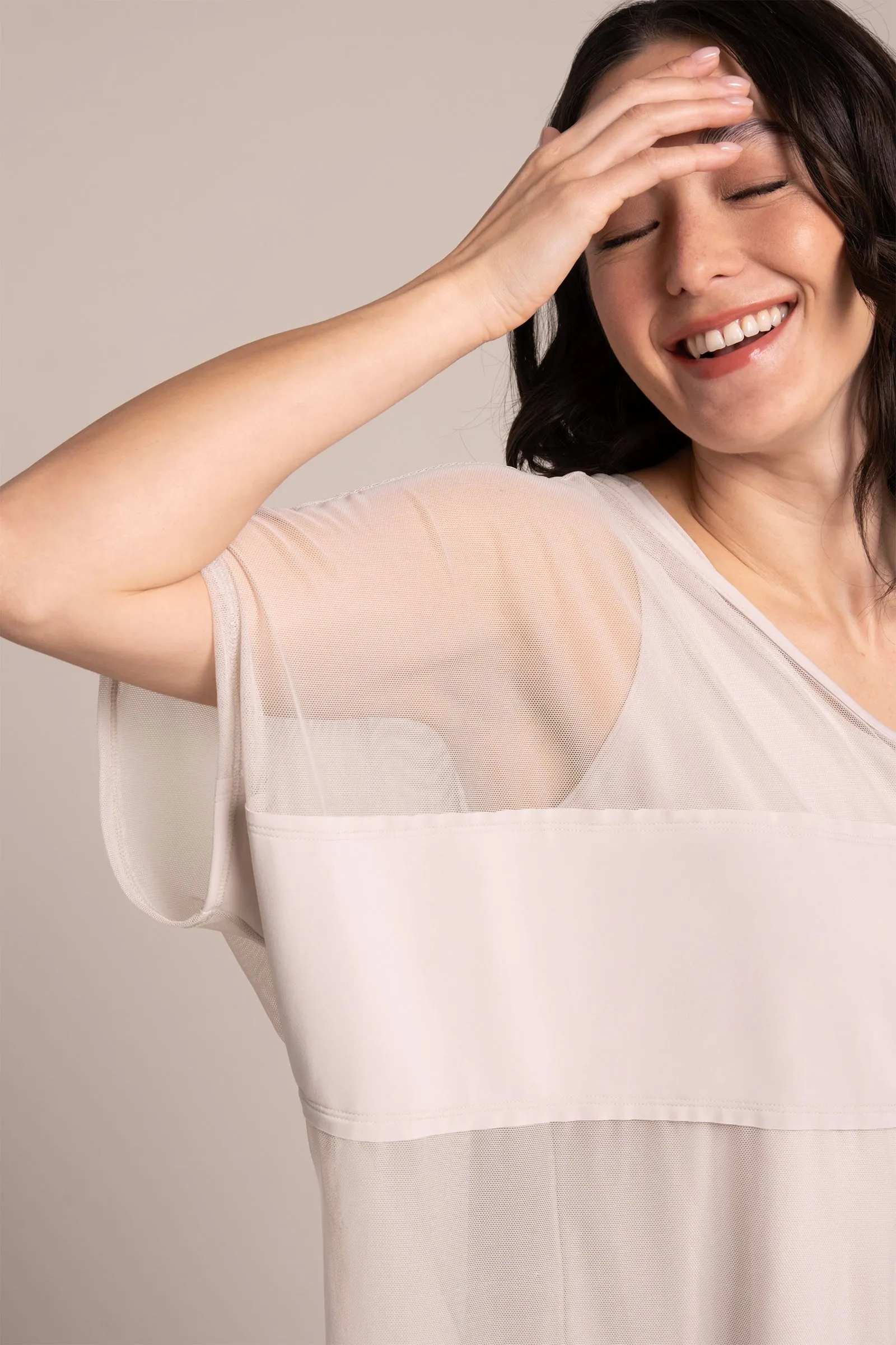 Fusion Split Back Tunic | Cashew